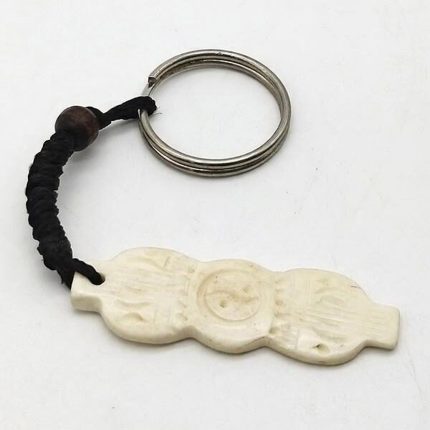 4.5'' Dorjee Shaped Yak Bone Keyring
