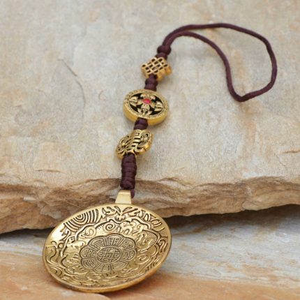 Tibetan Golden mandala Metal Keychain