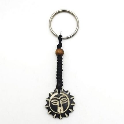 Sun Shaped Yak Bone Keyring