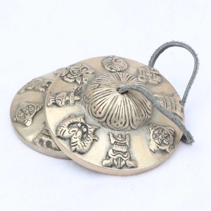 Eight Auspicious Symbols Carved Tingsha