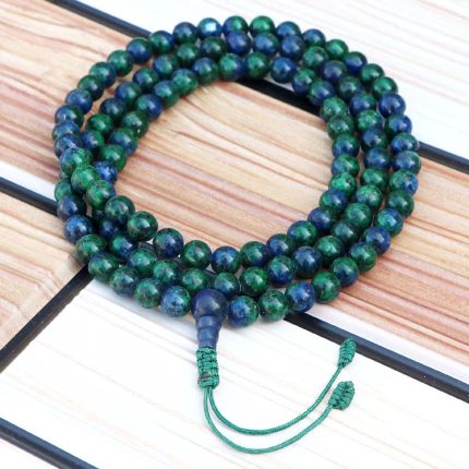 Natural Azurite Stone Beads Mala/Necklace