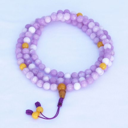 Purple Sediment Jasper Prayer Mala & Bracelet Set