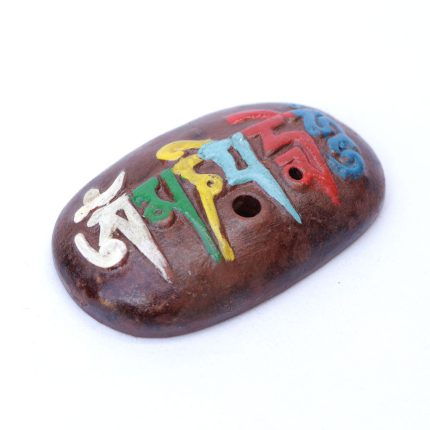 Tibetan Mantra Carved Clay Incense Burner