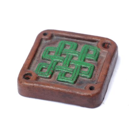 Endless Knot Carved Clay Incense Burner