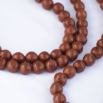Antique Phoenix Eye Bodhi Seed Japa Mala 14 mm handmade meditation mala with 108 beads crafted in Nepal