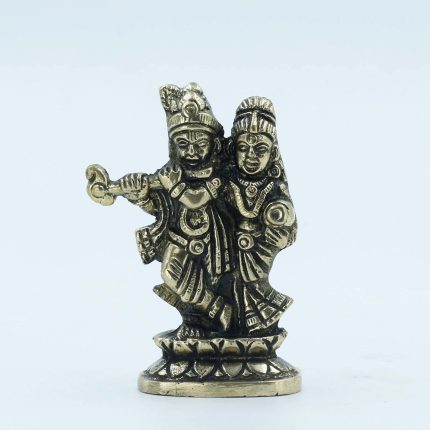 Lord Radha Krishna Brass Statue