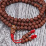 Raktu Seed Japa Mala handmade meditation mala with 108 natural 8 mm beads crafted in Nepal