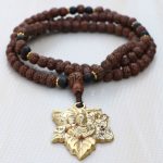 rudraksha ganesha mala with onyx stone handmade in Nepal