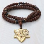 rudraksha ganesha mala with onyx stone handmade in Nepal