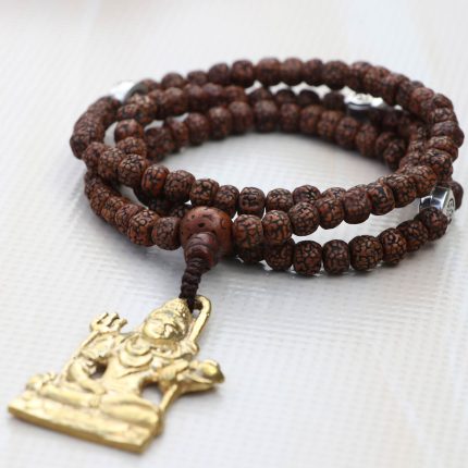 rudraksha yoga mala with shiva locket handmade in Nepal