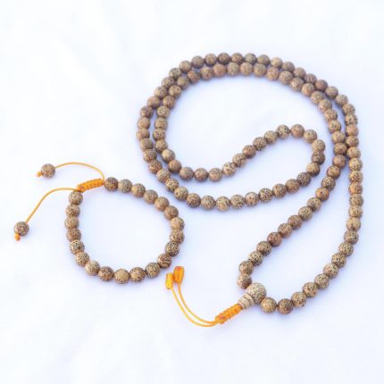 Lotus Seed Japa Mala Wrist Mala handmade 108 bead meditation set