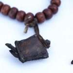 Nepali Bodhi Seed Mala 12mm 108 beads turquoise brass handmade Nepal