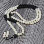 Howlite Stone Japa Mala With Lava Stone Spacer