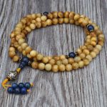 Tiger Eye Yoga Mala With Lapis Stone Spacer
