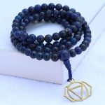 Lapis Lazuli Stone Japa Mala With Third Eye Chakra