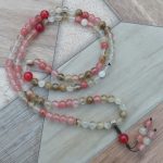 Multi Colour Cherry Quartz Stone Bead Mala
