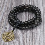 Black Obsidian Stone Prayer Mala