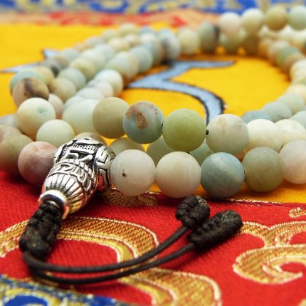 Matte Amazonite Purification Stone Mala