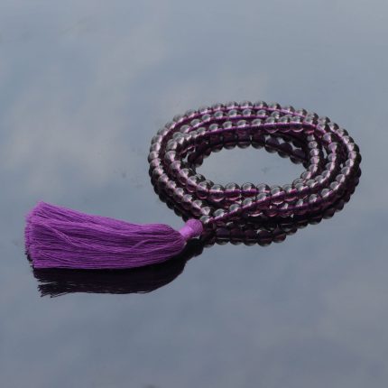 Amethyst Stone Prayer Mala with Tassel