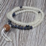 Mix Matt Crystal & Lapis Lazuli Stone Japa Mala