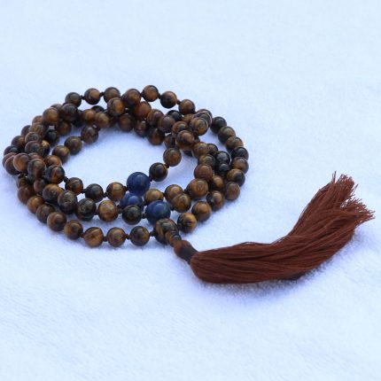 Hand Knotted Tiger's Eye Stone Prayer Mala