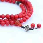 Bamboo Coral Stone Mala With Lava Spacer