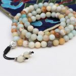 Hindu Om Amazonite Stone Japa Mala