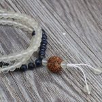 Mix Matt Crystal & Lapis Lazuli Stone Japa Mala